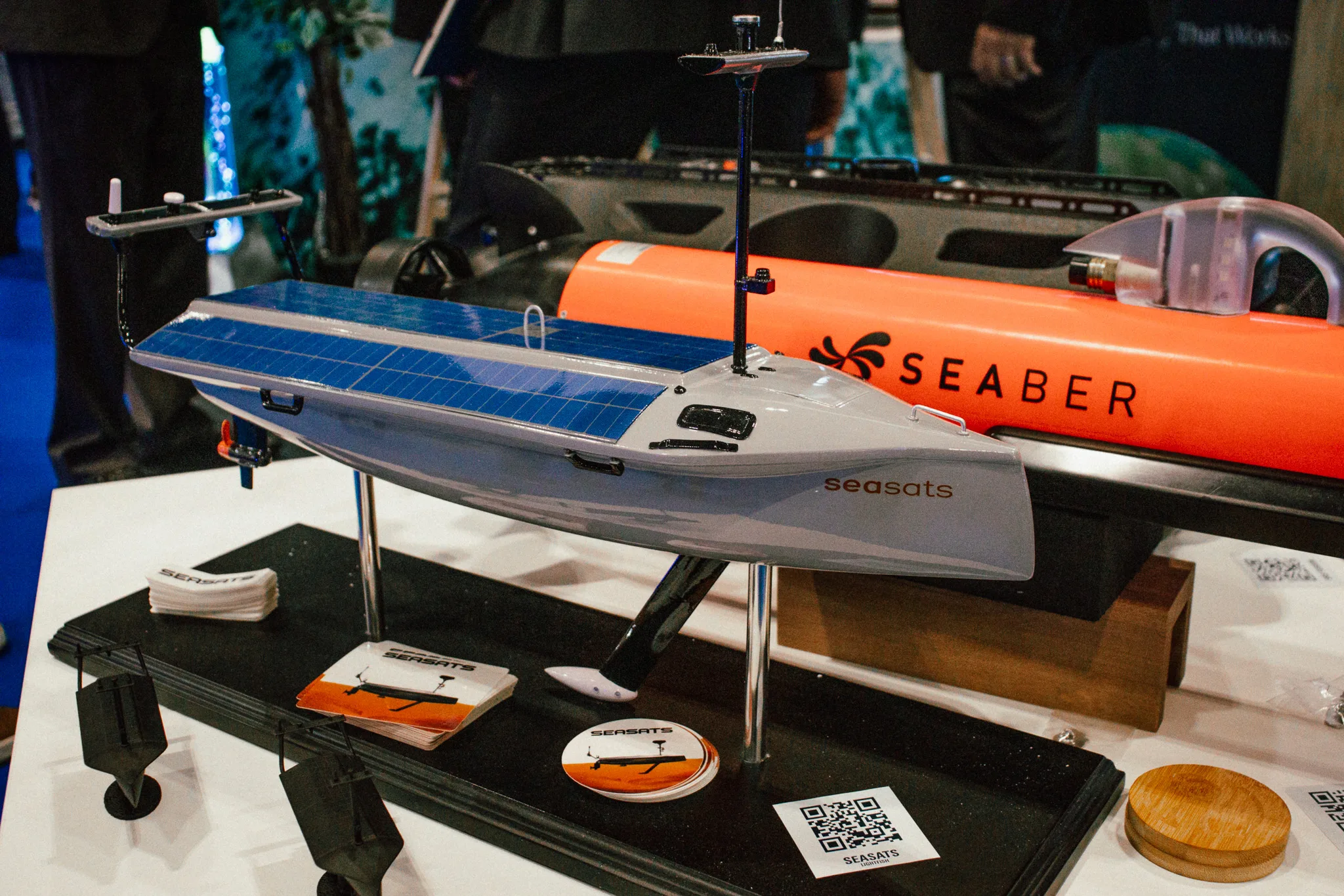 A scale model Lightfish USV, from new partner Seasats