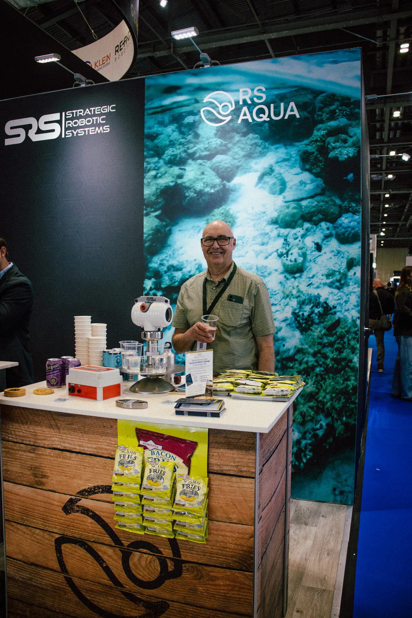 Our technical director serving drinks from the General Oceans pavilion